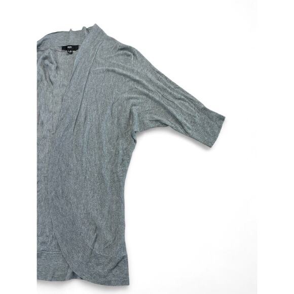 Mossimo Women's Gray Open Front Cardigan Light Weight 3/4 Sleeves Size Large - Picture 4 of 6